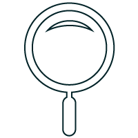 Search brands magnifying glass icon